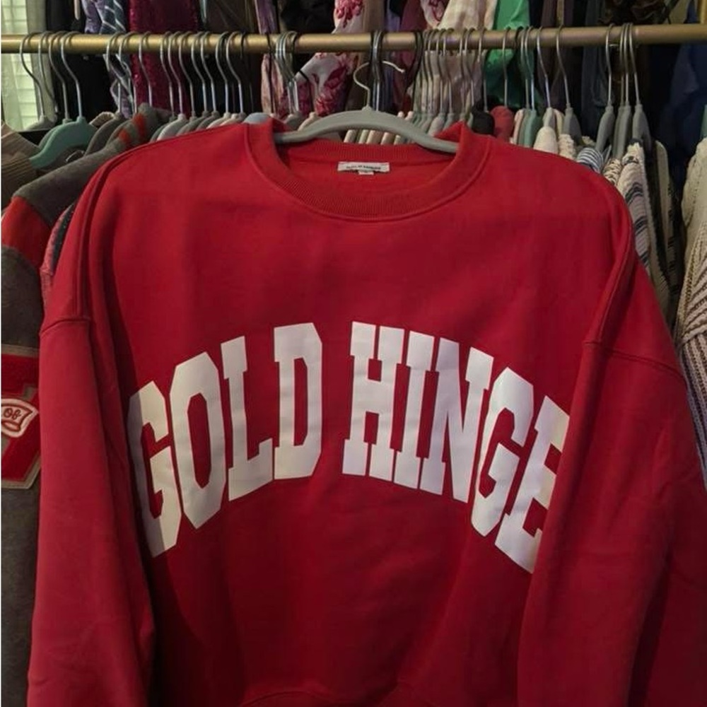 Gold Hinge Red Women's Sweatshirt
